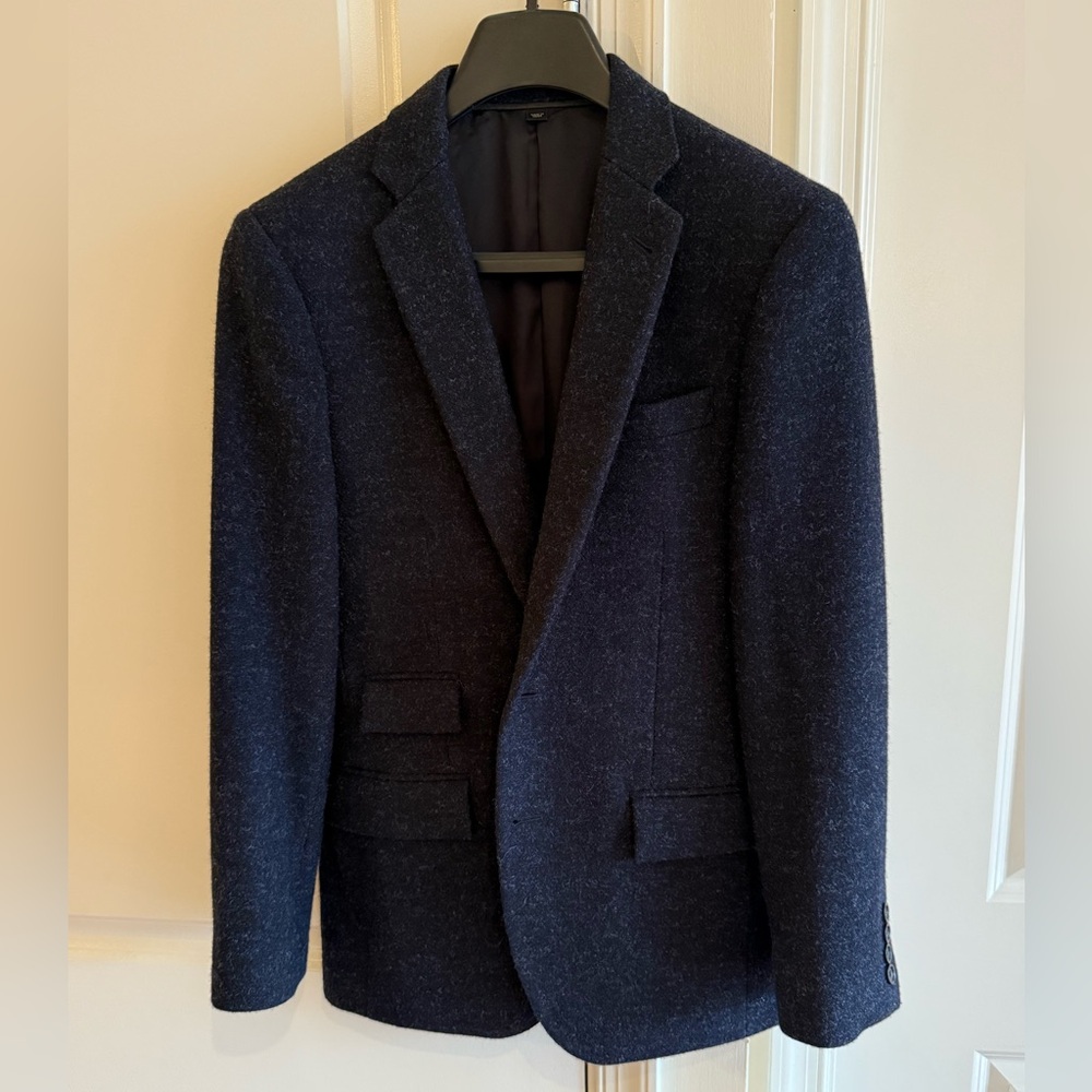 J. Crew Midnight Blue Men's Tweed Blazer